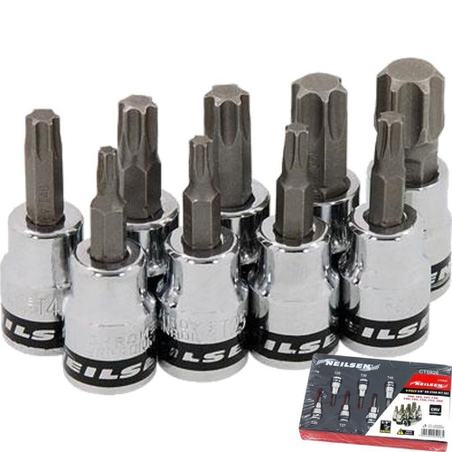 Neilsen 9pc male - torx, bit