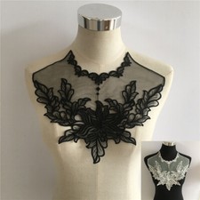 Flower Lace Embroidery Applique Fabric Sewing Craft Trim Collar Corsage Dress