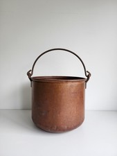 Large Copper Pot With Cast Iron Handle