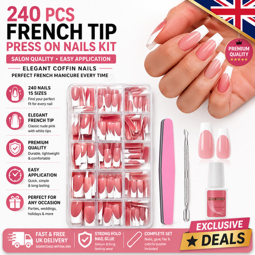 240pc french tip press - 240pc,