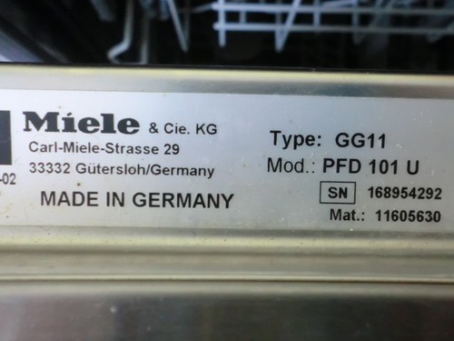 Miele dishwasher pfd 101 - dishwasher, –