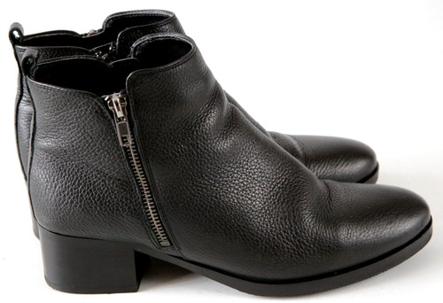 Clarks black leather zip smart - clarks,