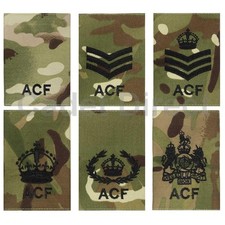 Army Cadet Force MTP Rank Slides, Black Ranks - Singles