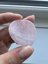 Small Rose Quartz Worry Stone Healing Crystal Pocket Palm Stone