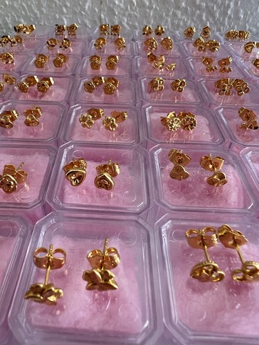Gold plated saudi stud - gold,