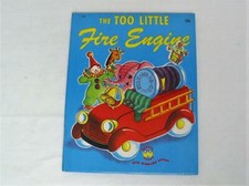 THE TOO LITTLE FIRE ENGINE by Jane Flory - Vintage Wonder Book 1950