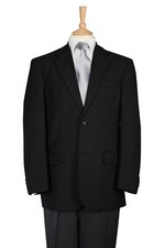 Black Masonic Funeral Suit Two 2 Piece Masons Jacket Pinstripe Trouser New