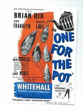 BRIAN RIX  one for the pot  WHITEHALL THEATRE FLYER 1961 COLIN DOUGLAS farce