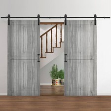 6ft Sliding Door Wood Track Barn Door Single Door Hardware Set Kit uk