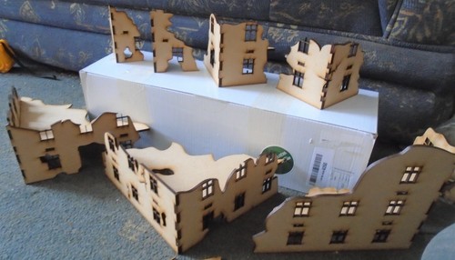 28mm ruins piece - 7-piece, wargame