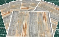 1/43 Garage diorama  Rusty Corrugated Iron 6 X a5 Sheets 0323