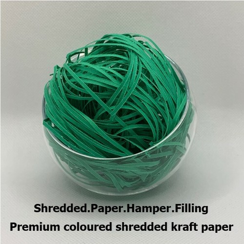 Green shredded paper - green,