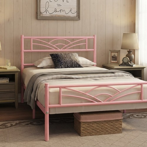 Sturdy pink metal - sturdy, bed
