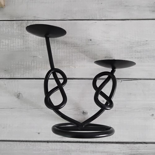 Wrought iron double pillar - double,