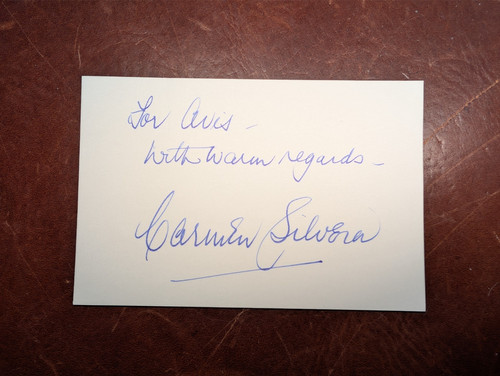 Carmen silvera hand signed - silvera,