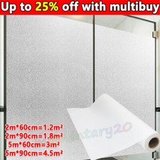 5M Roll Frosted Window Film,Bubble Free,Self Adhesive Etched Privacy Glass.Vinyl