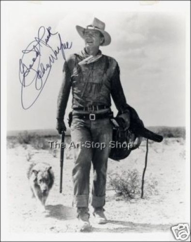 John wayne signed photo print - john,