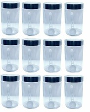 12pcs Containers Plastic Clear