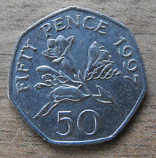 GUERNSEY FLOWER - FREESIA 50p FIFTY PENCE Coin - BAILIWICK OF GUERNSEY 1997