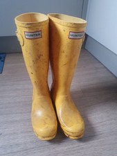 Yellow Hunter Wellies Size 3