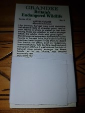 1984 GRANDEE CIGARS BRITAIN ENDANGERED WILDLIFE FULL SET OF 32 CARDS COMPLETE  