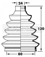 FIRST LINE Front Outer CV Boot Kit for Ford Focus Ti-VCT 1.6 (04/05-09/12)