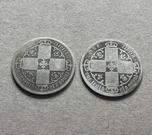 Victoria gothic florins - 2x,