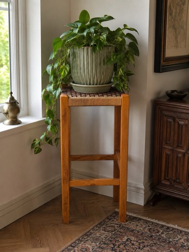Vintage wooden plant stand - vintage,