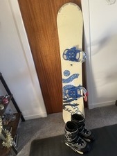 Snowboard With Step In Bindings And Boots