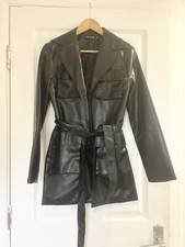 PLT Size 6 Faux Leather Shacket