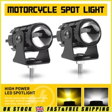White & Yellow Driving Fog Spot Light 2 Colour LED Motorcycle Spotlight Headlamp