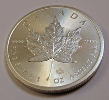2015 Canada Fine Silver 0.999 Maple Leaf Five Dollar QEII Weight 31 grams /
