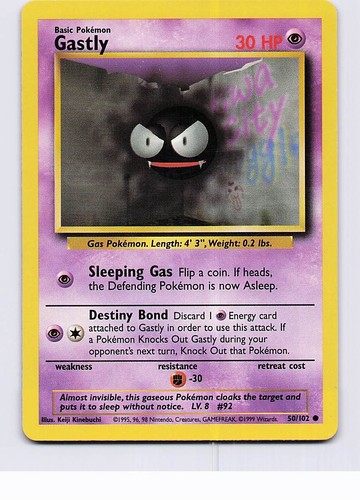 Gastly 102 common base set - gastly,