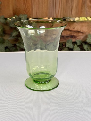 Vintage green glass footed - vintage,
