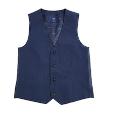 Next Waistcoat Blue Smart Formal Wedding Page Boy's Age 9 Yrs 28"