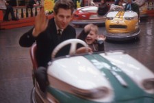 35mm Slide - Young Boy & Father On Dodgem Cars, Olympia, Blackpool, 1967