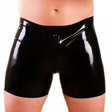 Mens Black Latex Rubber Boxer