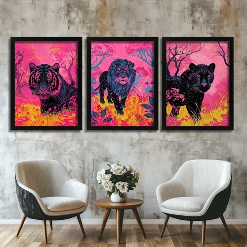 Set prints jungle animal - 3,