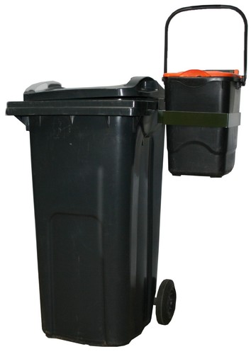Wheelie bin bracket for food - for,