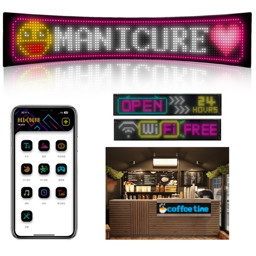 Car led sign - sign, bluetooth