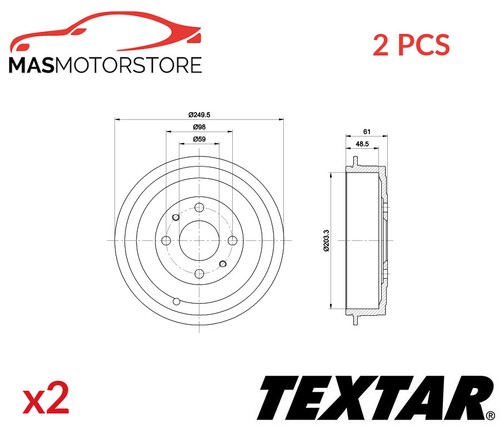 Brake drum pair - pair, set