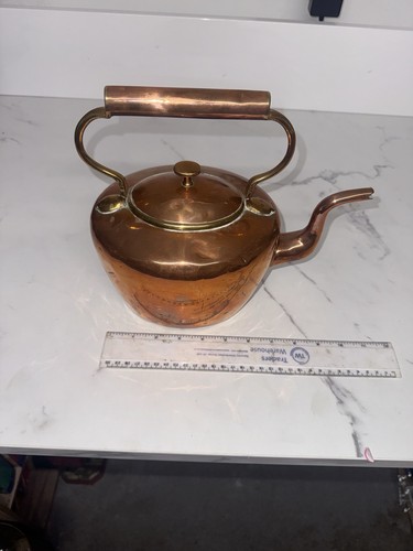 Vintage copper kettle teapot - copper,
