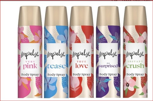 Impulse body spray - spray, packs