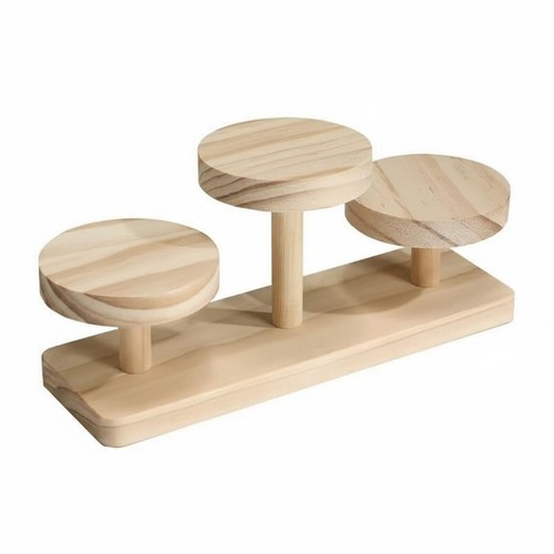 Tiered wooden display stand - tiered,