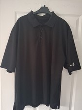 Mens Woodworm Polo Shirt Black Size 2XL