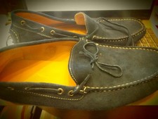 Charles Tyrwhitt Loafers UK 9 Navy Blue Suede Driving Shoes London!