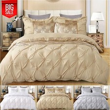 Luxury Reversible Duvet Quilt Cover Bedding Set Double King Size With Pillowcase