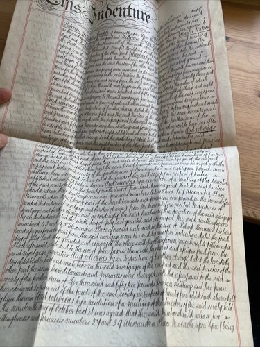 Victorian vellum indenture - victorian,