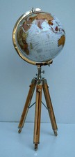 Floor world globe with - with, wooden