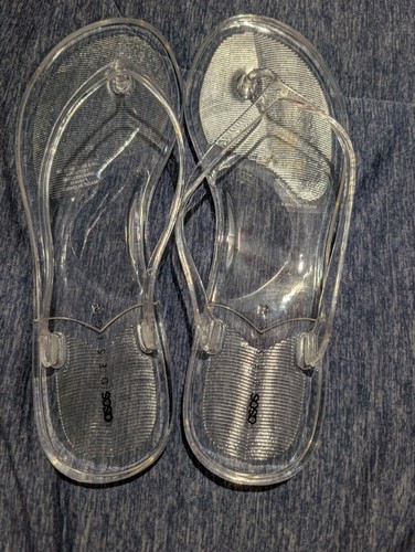 Clear jelly flip flop sandals - flip,
